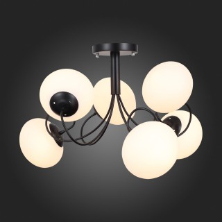 SL717.402.06 Люстра потолочная Черный/Белый E27 6*40W ACINI-foto5