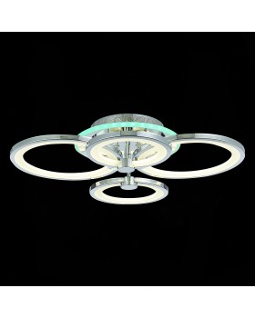 SLE200312-04RGB Светильник потолочный Хром/Белый LED 1*100W RGB 8W 3000-6000K LETO-foto7