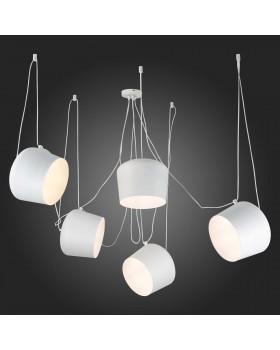 SLE120653-05 Светильник подвесной Белый/Белый E27 5*40W TRIESTE-foto4