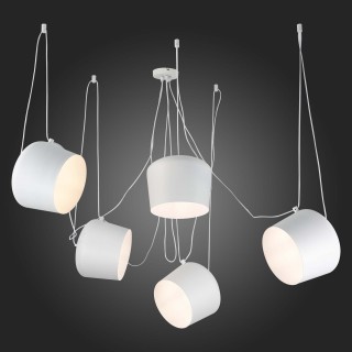 SLE120653-05 Светильник подвесной Белый/Белый E27 5*40W TRIESTE-foto4