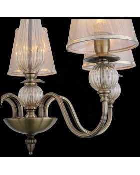 SL185.303.05 Люстра подвесная, потолочная Бронза, Прозрачный/Бежевый, Бронза E14 5*40W GRAZIA-foto6