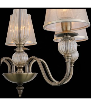 SL185.303.05 Люстра подвесная, потолочная Бронза, Прозрачный/Бежевый, Бронза E14 5*40W GRAZIA-foto6