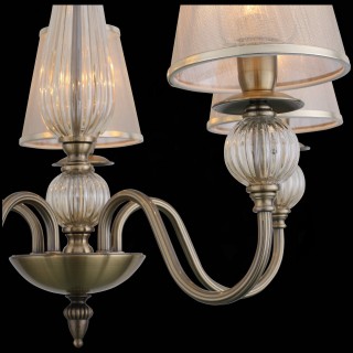 SL185.303.05 Люстра подвесная, потолочная Бронза, Прозрачный/Бежевый, Бронза E14 5*40W GRAZIA-foto6