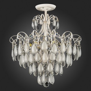 SLE160302-06 Светильник потолочный Золотистый/Белый матовый E14 6*60W MAGONZA-foto18