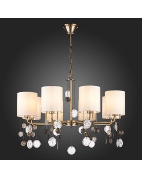 SLE107933-08 Люстра подвесная Бронза/Бежевый E14 8*40W SEVILLA-foto5