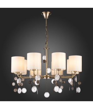 SLE107933-08 Люстра подвесная Бронза/Бежевый E14 8*40W SEVILLA-foto5