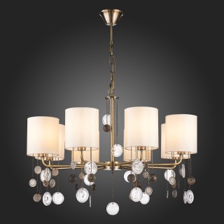 SLE107933-08 Люстра подвесная Бронза/Бежевый E14 8*40W SEVILLA-foto5