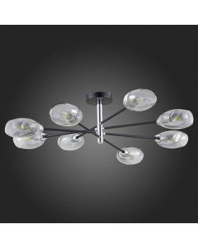 SLE155512-08 Люстра потолочная Черный, Хром/Дымчатый E14 8*40W GLOA-foto4