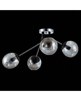 SLE106002-04 Люстра потолочная Хром, Черный/Дымчатый E14 4*40W MAREA-foto4