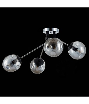 SLE106002-04 Люстра потолочная Хром, Черный/Дымчатый E14 4*40W MAREA-foto4