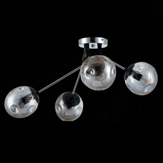 SLE106002-04 Люстра потолочная Хром, Черный/Дымчатый E14 4*40W MAREA-foto4