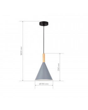 SLE1255-423-01 Светильник подвесной Черный/Серый E27 1*40W ARKET-foto3