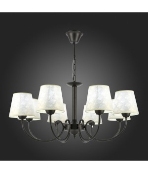 SLE120303-08 Светильник подвесной Темно-серый/Бежевый E14 8*40W RIMENTO-foto7