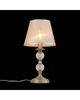 SL185.304.01 Прикроватная лампа Бронза, Прозрачный/Бежевый, Бронза E14 1*40W GRAZIA-foto3