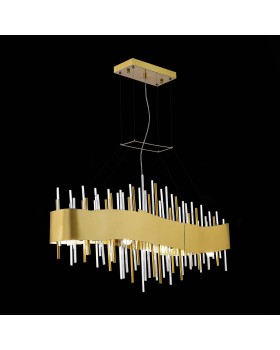 SL1633.213.08 Люстра подвесная ST-Luce Матовое золото/Матовое золото,Прозрачный E14 8*40W OLVERA-foto5