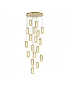 SL6506.203.18 Светильник подвесной ST-Luce Золотистый/Золотистый, Прозрачный LED 18*9W 3000K ALLUNGO-foto2