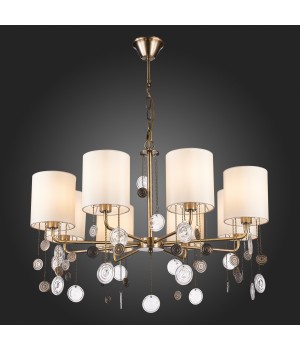 SLE107933-08 Люстра подвесная Бронза/Бежевый E14 8*40W SEVILLA-foto3