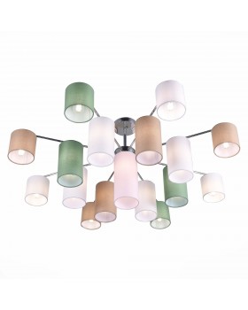 SLE300602-17 Люстра потолочная Хром/Белый, Бежевый, Зеленый E14 17*40W ESSENZA-foto3
