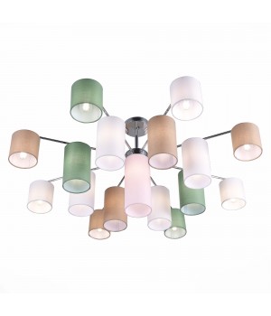 SLE300602-17 Люстра потолочная Хром/Белый, Бежевый, Зеленый E14 17*40W ESSENZA-foto3