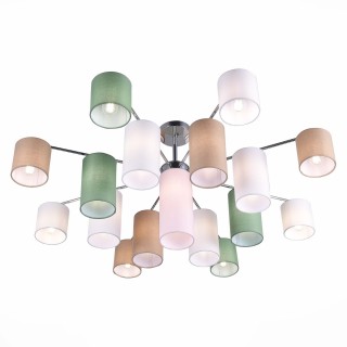 SLE300602-17 Люстра потолочная Хром/Белый, Бежевый, Зеленый E14 17*40W ESSENZA-foto3