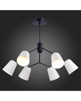 SLE155942-06 Люстра потолочная Черный/Белый E14 6*40W MARIO-foto5