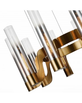 SL1235.303.10 Люстра подвесная ST-Luce Латунь/Хром, Прозрачный E14 10*40W ETTORE-foto3