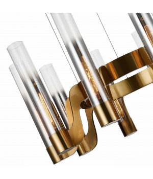 SL1235.303.10 Люстра подвесная ST-Luce Латунь/Хром, Прозрачный E14 10*40W ETTORE-foto3