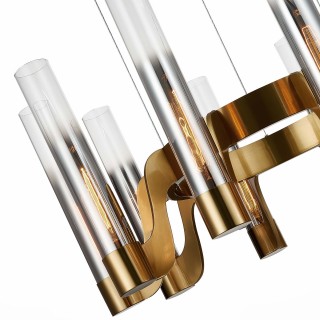 SL1235.303.10 Люстра подвесная ST-Luce Латунь/Хром, Прозрачный E14 10*40W ETTORE-foto3