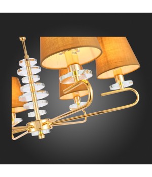 SL1139.203.06 Люстра подвесная Французское золото/Бежевый E14 6*40W ESCALLA-foto9