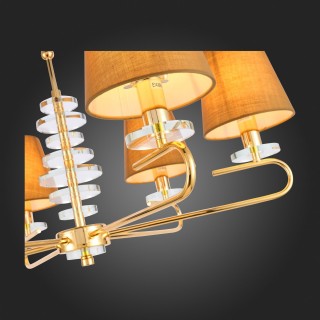 SL1139.203.06 Люстра подвесная Французское золото/Бежевый E14 6*40W ESCALLA-foto9