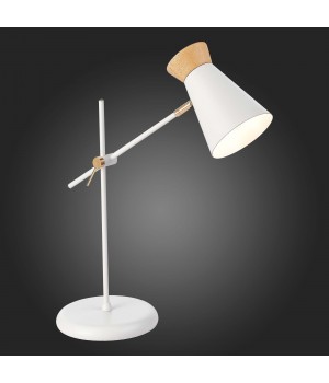 SLE1252-504-01 Настольная лампа Белый, Золотистый/Белый, Дерево E27 1*60W ALFEO-foto5