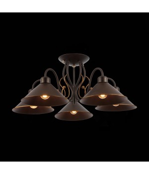 SLE120402-05 Люстра потолочная Темно-коричневый/Черный E27 5*60W CIOLLA-foto6