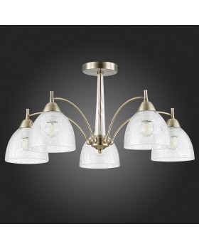 SLE104402-05 Люстра потолочная Бронза/Прозрачный E27 5*60W NUELE-foto8