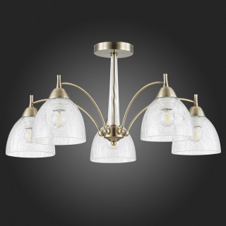 SLE104402-05 Люстра потолочная Бронза/Прозрачный E27 5*60W NUELE-foto8