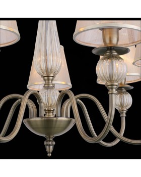 SL185.303.07 Люстра подвесная, потолочная Бронза, Прозрачный/Бежевый, Бронза E14 7*40W GRAZIA-foto6