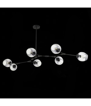 SLE154843-07 Светильник подвесной Черный/Дымчатый E27 7*40W RAMETTO-foto4