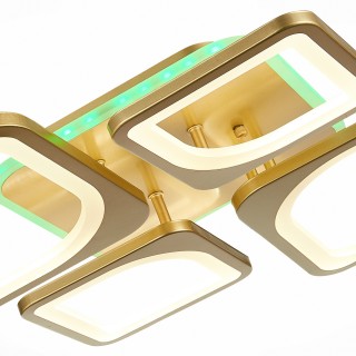 SLE500322-04RGB Светильник потолочный Золотистый/Белый LED 1*112W RGB 8W 3000-6000K GIURA-foto5