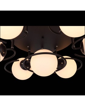 SL418.402.07 Люстра потолочная Черный/Белый E27 7*60W GALIO-foto5