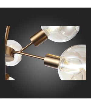 SLE155302-06 Люстра потолочная Античная медь/Янтарный E14 6*60W GENTORE-foto7