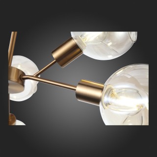 SLE155302-06 Люстра потолочная Античная медь/Янтарный E14 6*60W GENTORE-foto7