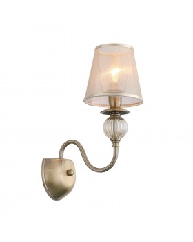 SL185.301.01 Бра Бронза, Прозрачный/Бежевый, Бронза E14 1*40W GRAZIA-foto3