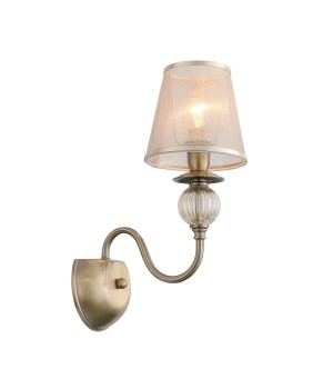 SL185.301.01 Бра Бронза, Прозрачный/Бежевый, Бронза E14 1*40W GRAZIA-foto3