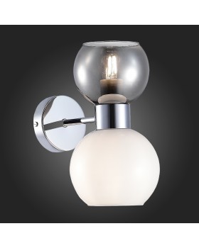 SLE1138-101-02 Бра Хром/Белый, Дымчатый E27 2*60W THONET-foto3