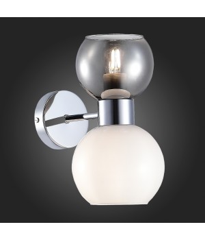 SLE1138-101-02 Бра Хром/Белый, Дымчатый E27 2*60W THONET-foto3