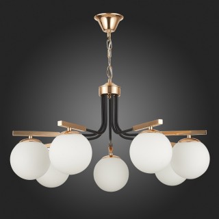 SLE106803-07 Люстра подвесная Французское золото, Черный/Белый E14 7*40W SONCO-foto6