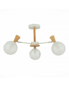 SLE220702-03 Люстра потолочная Белый, Светлое дерево/Белый E14 3*40W CATANIA-foto2
