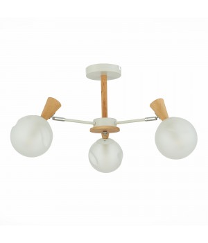 SLE220702-03 Люстра потолочная Белый, Светлое дерево/Белый E14 3*40W CATANIA-foto2