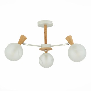 SLE220702-03 Люстра потолочная Белый, Светлое дерево/Белый E14 3*40W CATANIA-foto2