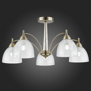 SLE104402-05 Люстра потолочная Бронза/Прозрачный E27 5*60W NUELE-foto7