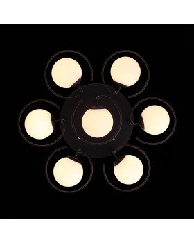 SL418.402.07 Люстра потолочная Черный/Белый E27 7*60W GALIO-foto6